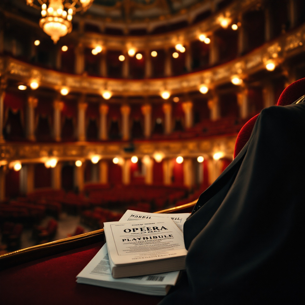 Erster Opernbesuch Tipps für Anfänger: elegantes Opernhaus mit rotem Zuschauerraum und Programmheft