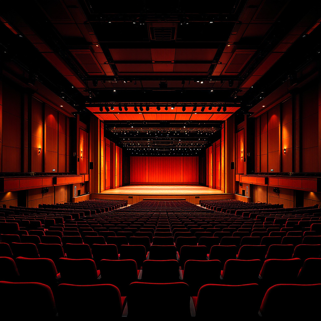 Kulturelle Veranstaltungsorte in Hannover für einen Abend – moderne Konzerthalle mit Bühnenbeleuchtung