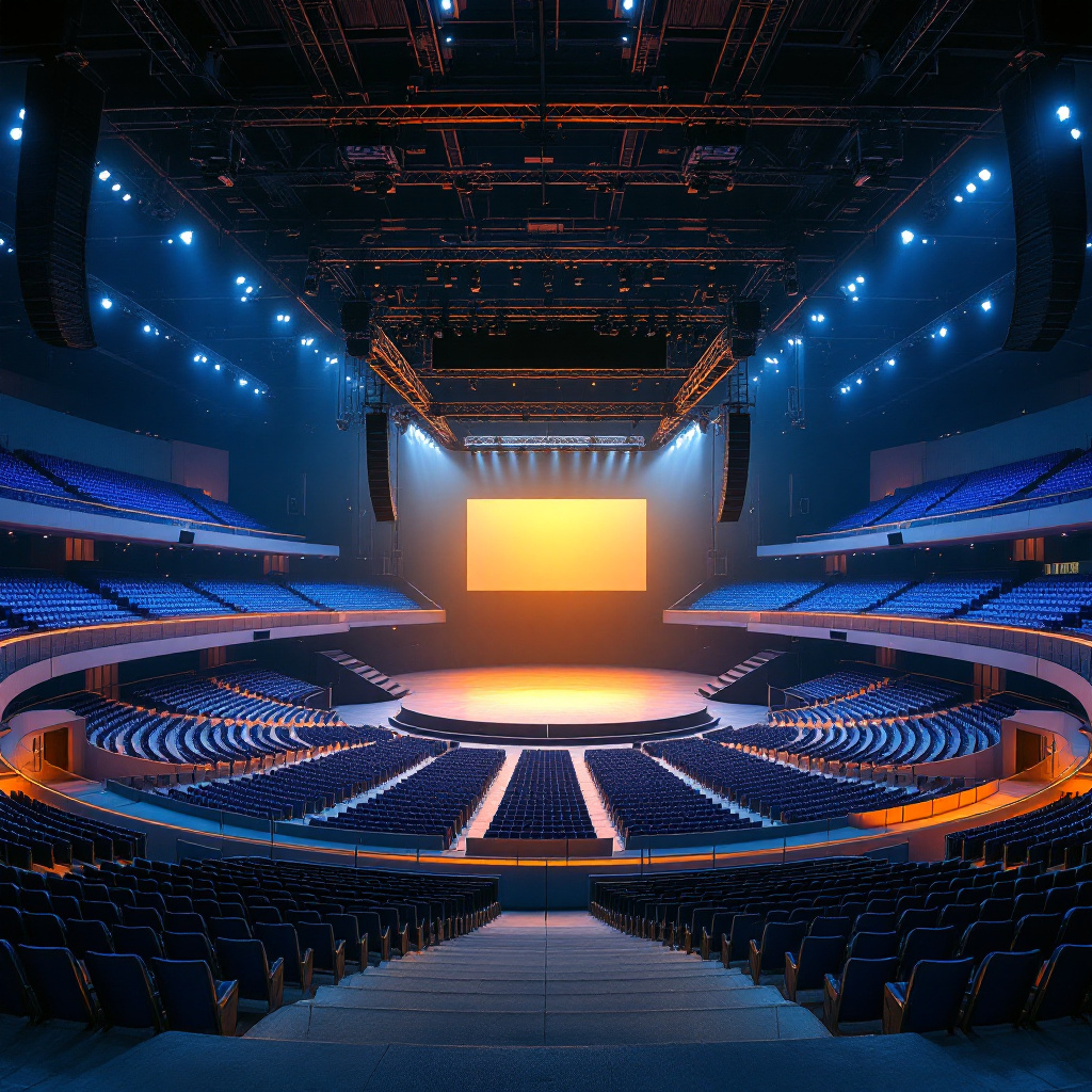 Mercedes-Benz Arena Berlin Sitzplan Tipps für gute Plätze mit Blick auf leere Ränge und Bühne