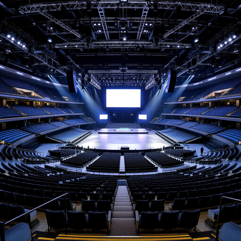 Innenraum einer Multifunktionsarena zur Frage SAP Arena Mannheim Konzert oder Sportevent welche Unterschiede