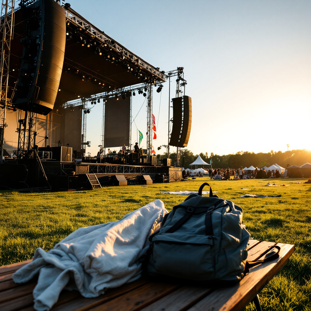 Unterschied Konzert und Open Air Festival: Freiluftbühne mit Publikumsbereich und Festivalgelände